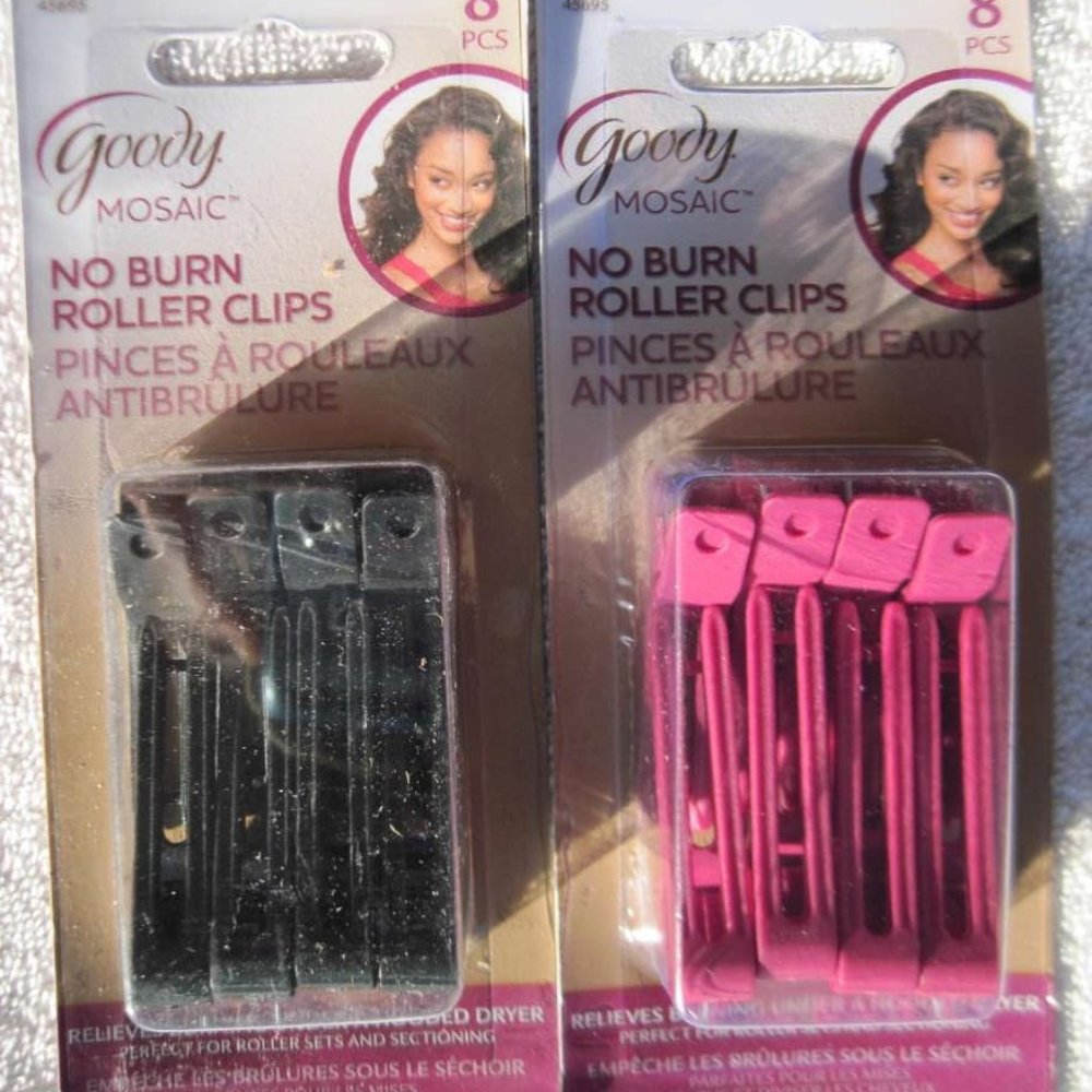 Goody Mosaic No Burn Hair Sectioning Plastic Roller Clips Curling Hood Dryer